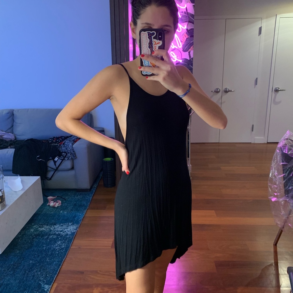 Soft Black High Low Dress